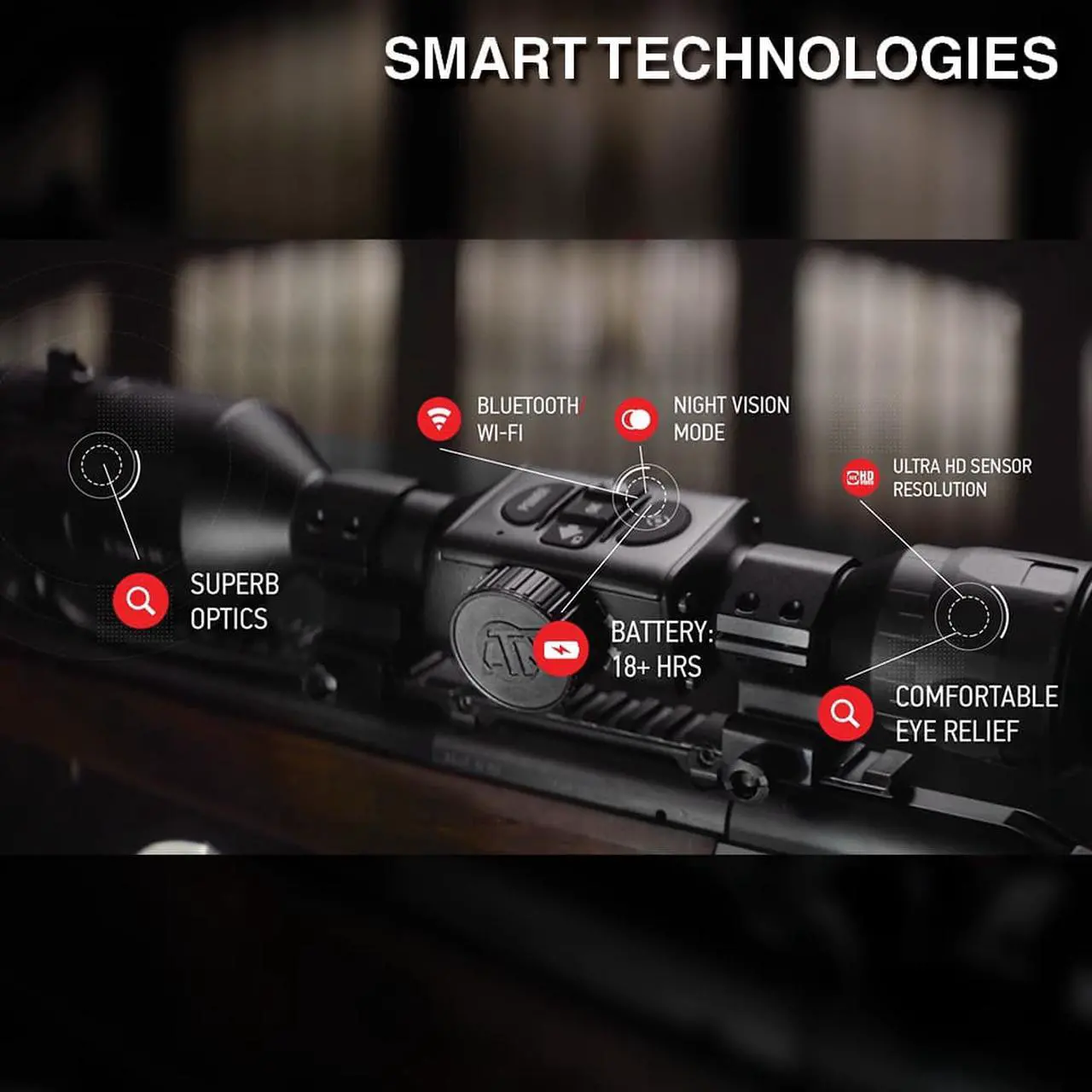 Alt view image 5 of 5 - ATN X-Sight 4K Pro 3-14x Digital Day/Night Rifle Scope