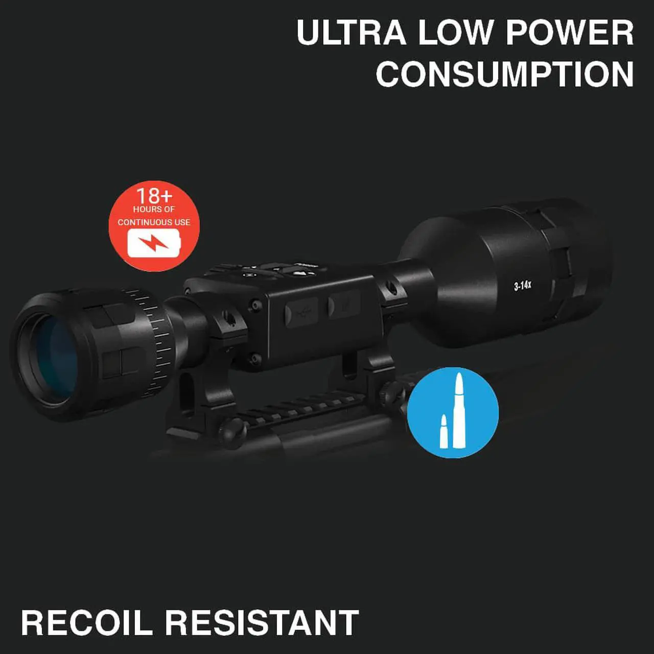 Alt view image 3 of 5 - ATN X-Sight 4K Pro 3-14x Digital Day/Night Rifle Scope