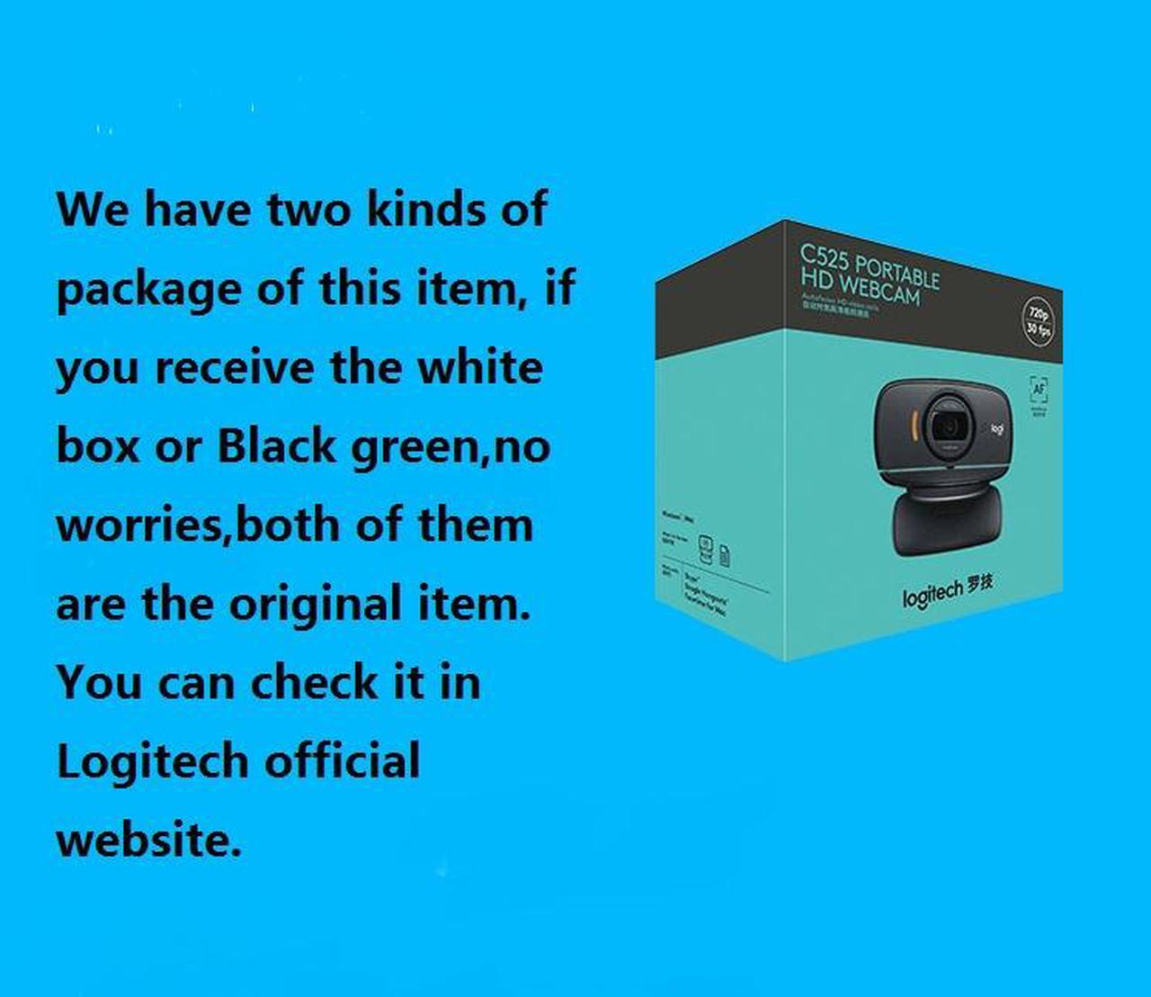 Alt view image 6 of 5 - Logitech HD Webcam C525, Portable HD 720p Video Calling with Autofocus