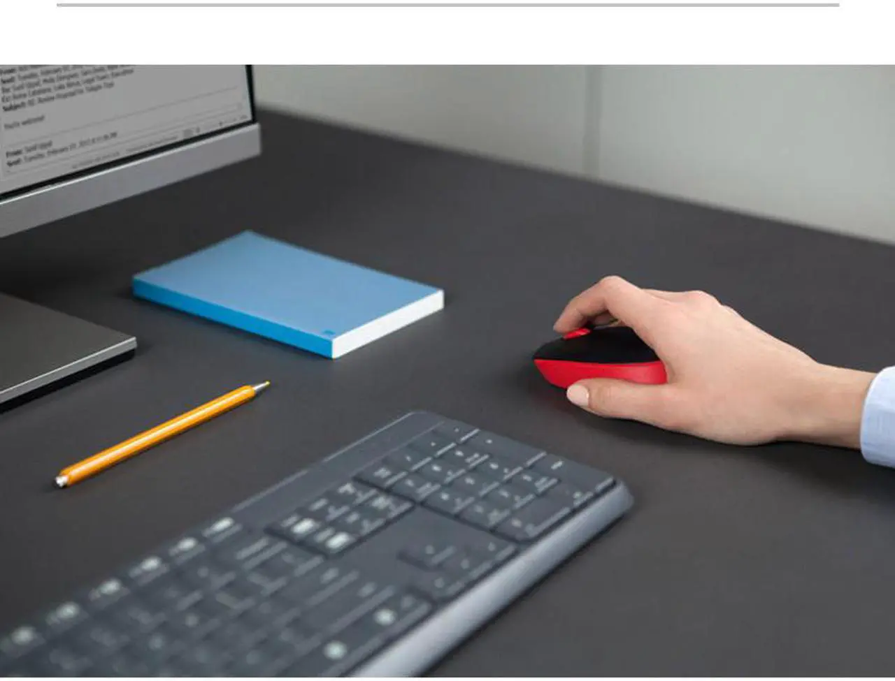 Alt view image 5 of 5 - Logitech M171 910-004645 Wireless USB mouse - Red