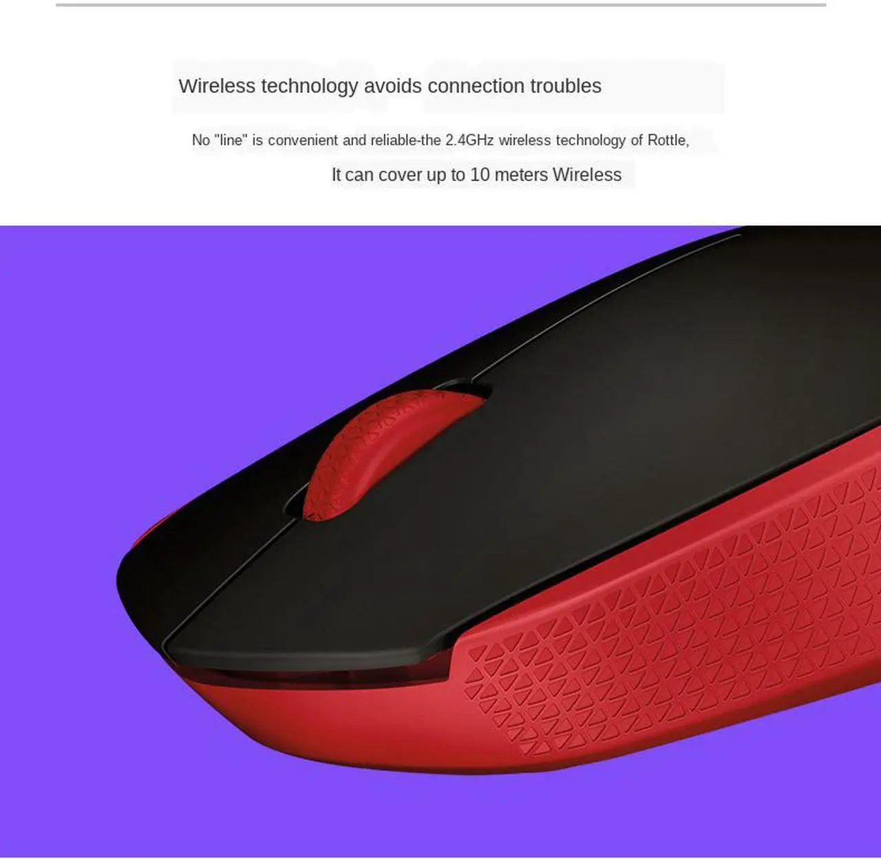 Alt view image 3 of 5 - Logitech M171 910-004645 Wireless USB mouse - Red