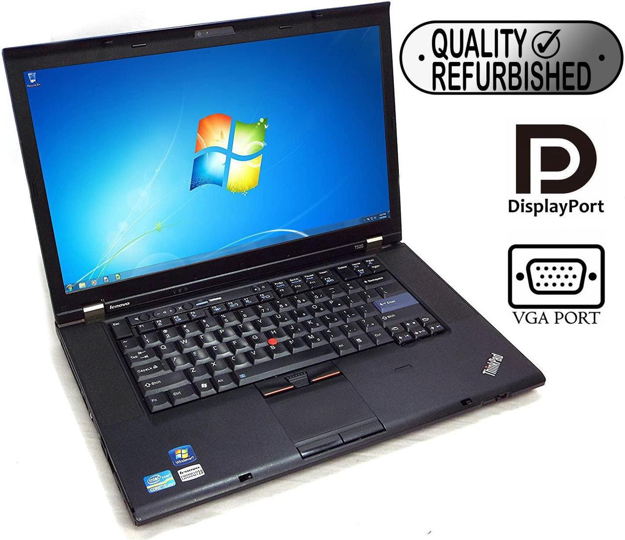 Lenovo ThinkPad T520 15.6" Intel Core i5-2410M 2.3GHz 8GB DDR3 500GB HDD WEBCAM Windows 10 Pro