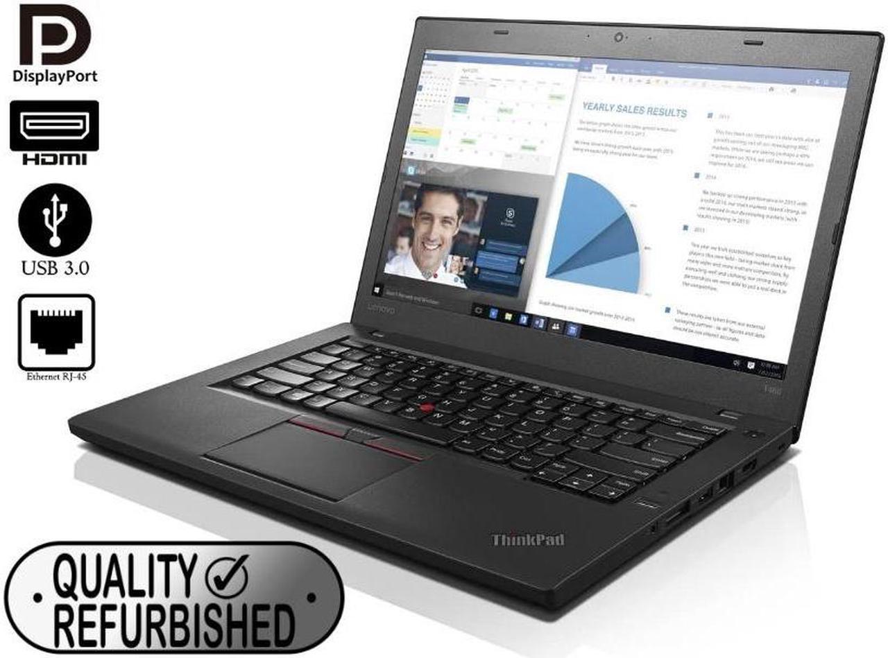 Lenovo ThinkPad T460 14" Intel Core i5-6200U 2.3GHZ 8GB DDR3 256GB SSD WEBCAM Windows 10 Pro