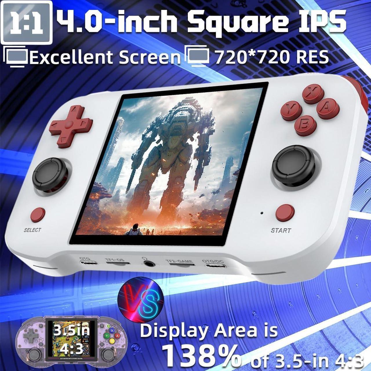 Alt view image 2 of 5 - R46S Handheld Game Console 4 inch 64GB (White)