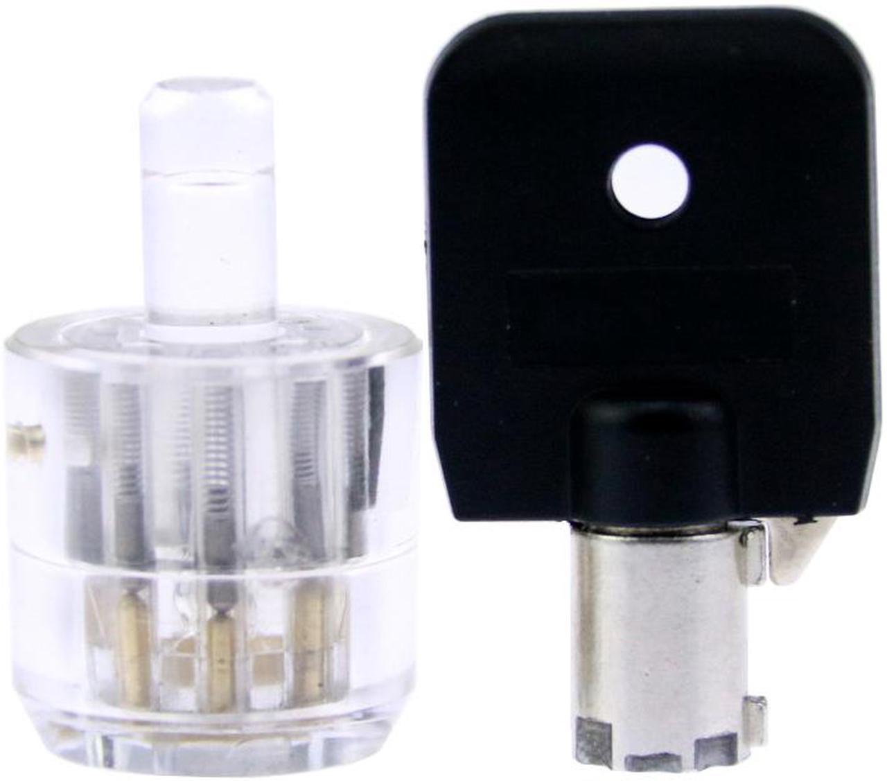 Main image of 7 Pin Plum Lock Cylinder Transparent Tubular Lock Visible Pick Cutaway Practice View Padlock Training Skill for Locksmith