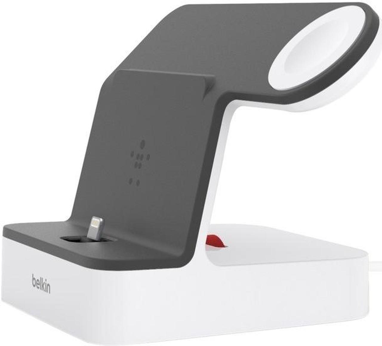 Alt view image 16 of 20 - BELKIN F8J237TTWHT PowerHouse White Charge Dock for Apple Watch + iPhone XS, iPhone XS Max, iPhone XR