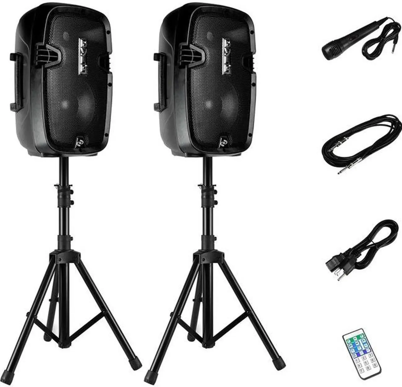 Alt view image 4 of 12 - Pyle Pro PPHP849KT 700-Watt Active/Passive Dual Speaker System Kit