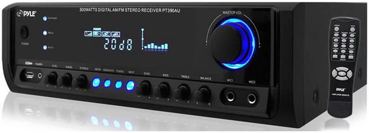 Alt view image 9 of 10 - Pyle Audio - PT390AU - PyleHome PT390AU AM/FM Receiver - 300 W RMS - 4 Channel - AM, FM - USB - iPod Supported