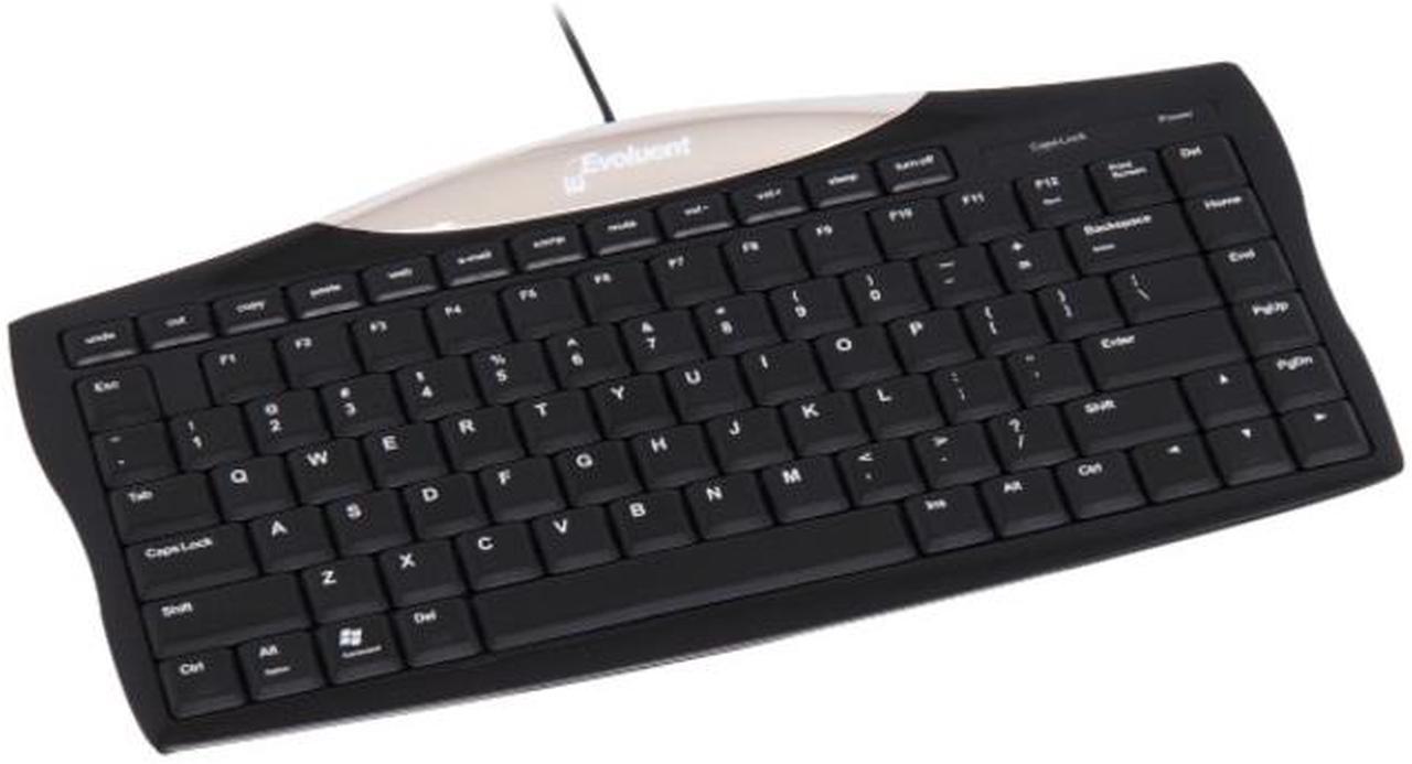 Evoluent Essentials Full Featured Compact Wired Keyboard Black (3189879)