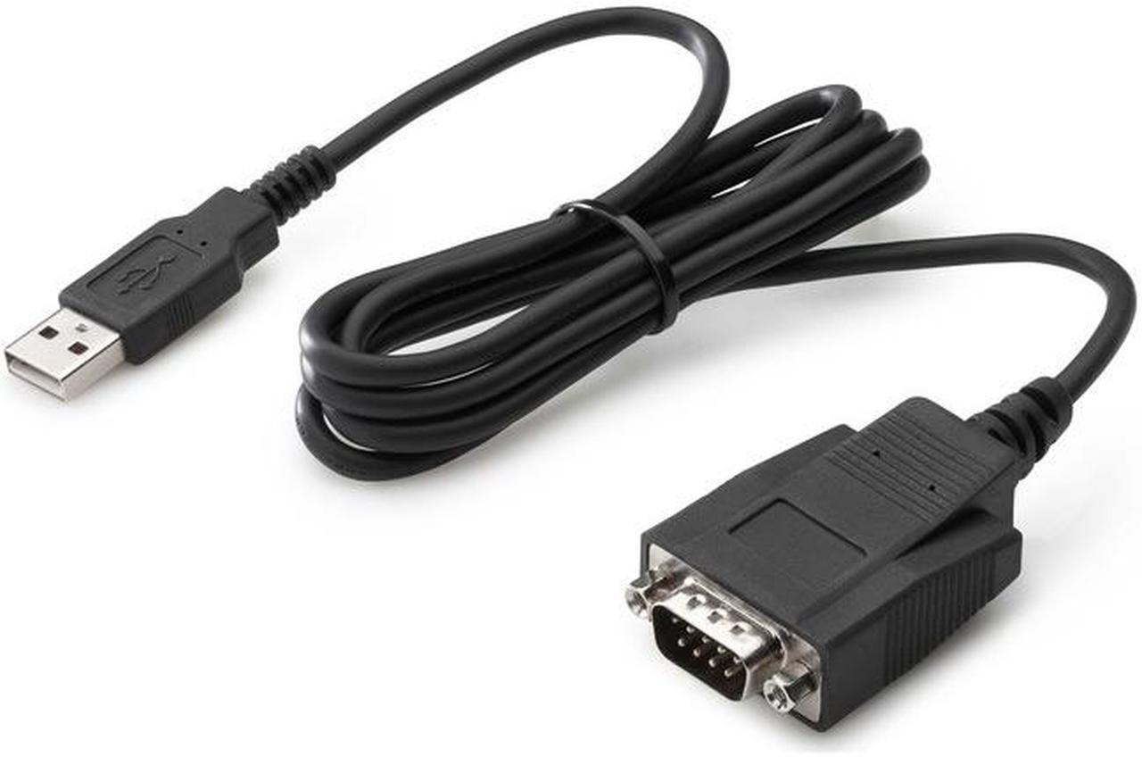 Alt view image 9 of 11 - HP USB to Serial Port Adapter - USB/Serial for PC, Desktop Computer - 3.94 ft - 1 x Type A Male USB - 1 x DB-9 Female Serial - Black
