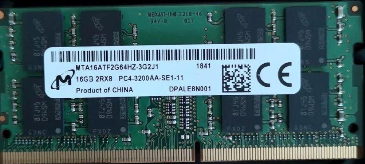 Micron MTA16ATF2G64HZ-3G2J1 16G DDR4 3200 For Laptop 2RX8 PC4-3200AA-SE1 compatible 2666 2400 1.2V