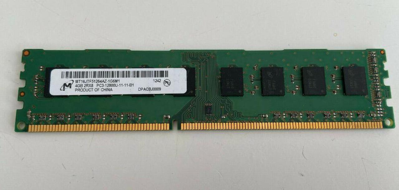 Micron MT16JTF51264AZ-1G6M1 4GB 2RX8 PC3-12800U 1600 For Desktop