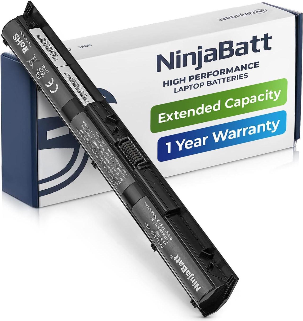 Main image of NinjaBatt Battery for HP 800049-001 K104 800010-421 KI04 KIO4 HSTNN-LB6R 17-G121WM TPN-Q160 TPN-Q158 TPN-159 TPN-Q161 TPN-Q162 HSTNN-DB6T HSTNN-LB6S - High Performance [4 Cells/2200mAh/33Wh]