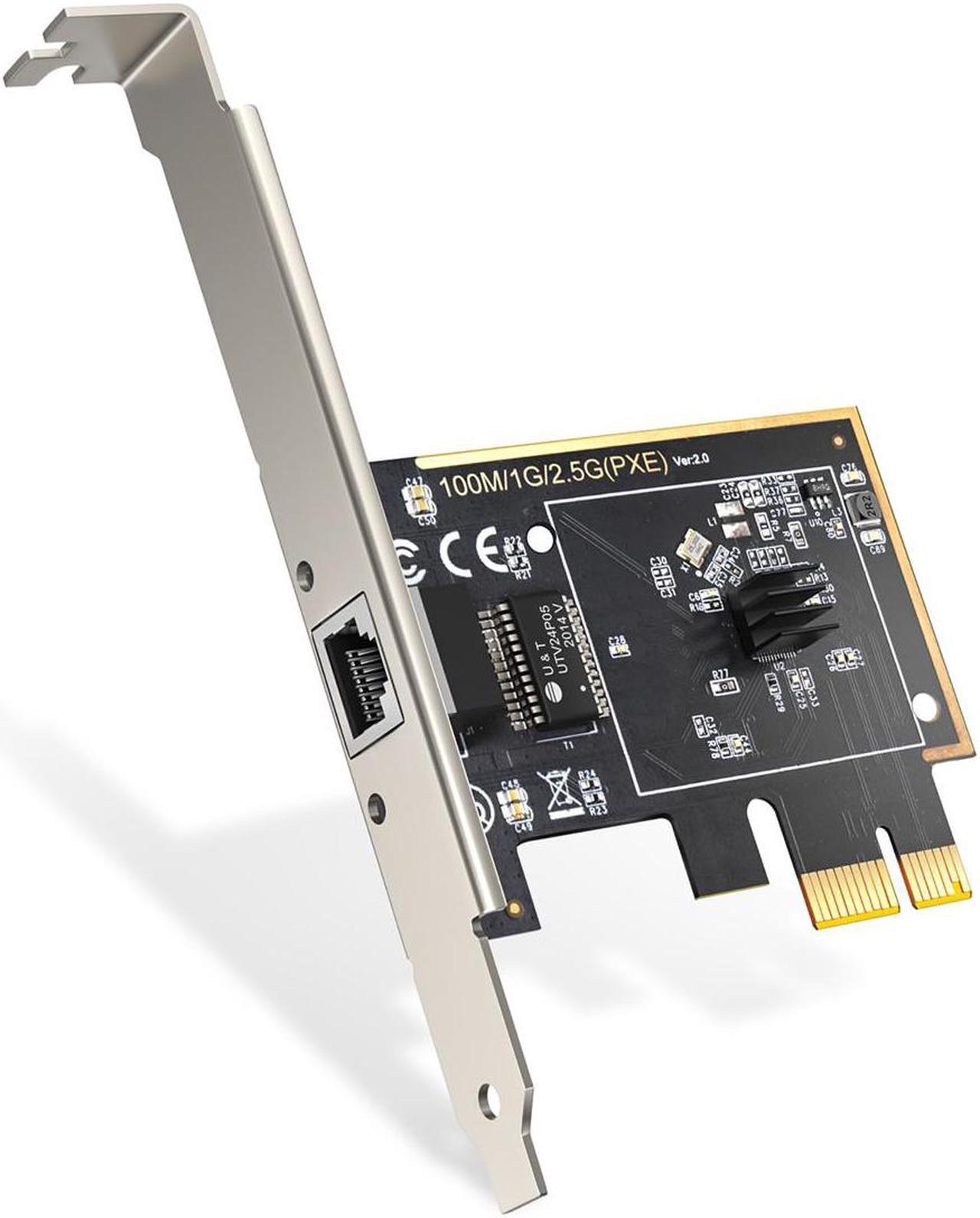 2.5Gbps PCI Express Network Adapter, 2.5GBase-T PCIe Card, Wake on LAN, Flow Control, Low Profile Bracket, Windows 11/10 /8 /8.1/7, Windows Server 2012, 2008, Linux PE25