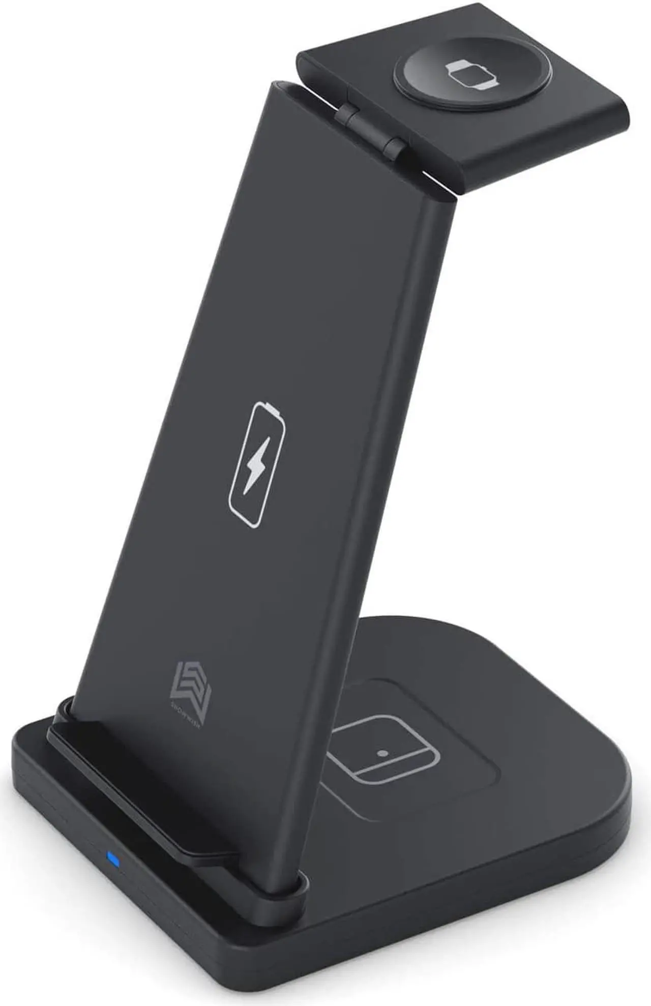 Alt view image 4 of 7 - Wireless Charger, 3 in 1 Wireless Charging Station for iPhone 12/11pro/SE/Xs AirPods 2/Pro,Wireless Charging Stand for iphone Samsung S20 (Black)