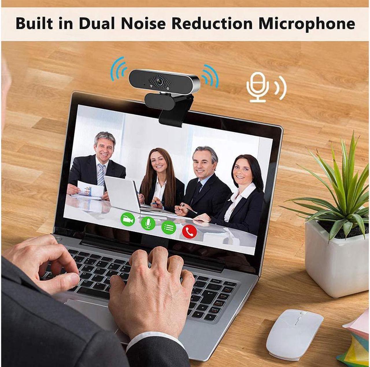Alt view image 3 of 7 - 1080P Webcam with Microphone, NEK Tech Webcam Full HD PC Skype Camera, Video Calling and Recording for Computer Laptop Desktop, Plug and Play USB Camera for YouTube, Compatible with Windows