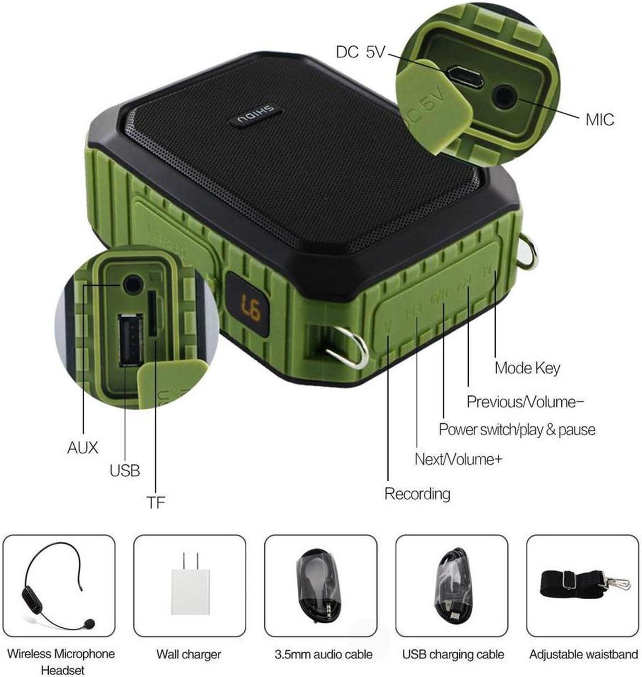 Alt view image 4 of 7 - New Wireless Voice Amplifier Portable Microphone with Speaker 18W Rechargeable PA System Waterproof Personal Voice Enhancer for Teachers Outdoor Activities Meeting Yoga