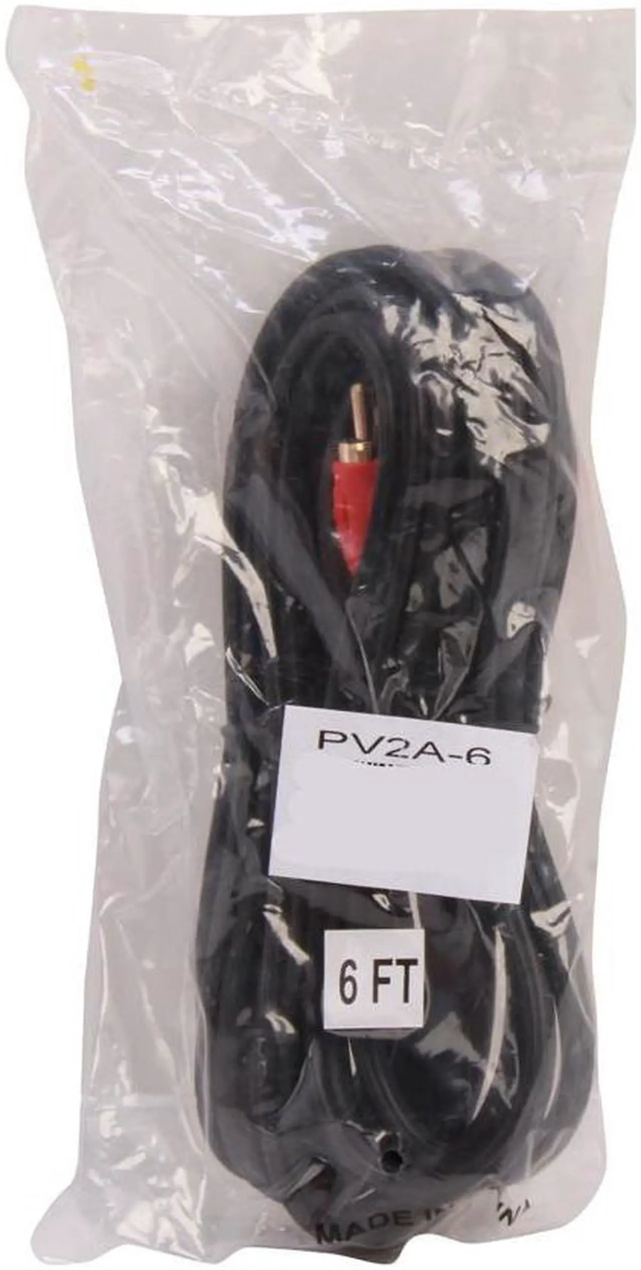 Alt view image 3 of 3 - SA Model PV2A-6 6 ft. AV Cable - GOLD Plated,Black Jacket