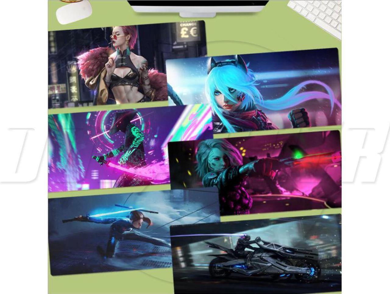 Alt view image 2 of 7 - SA Cyberpunk 2077 soft Non-slip Rubber sole Expand mouse pad 
With non-slip edges Special textured surface personalise  Game High durability and portability Large mouse pad for office and home