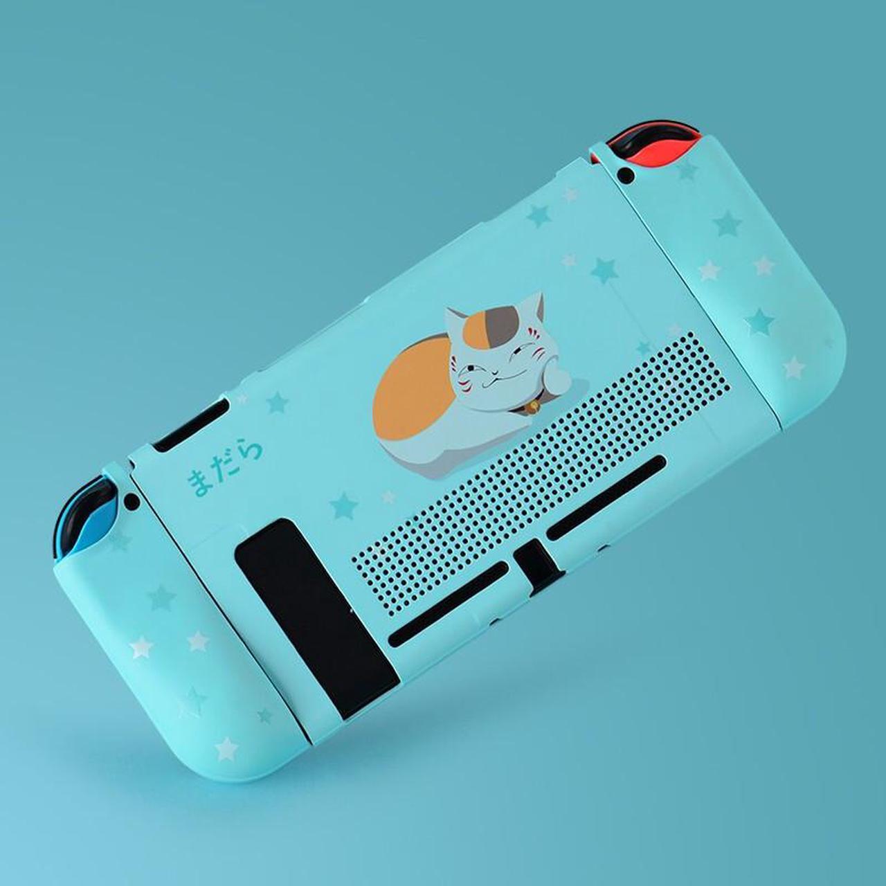 Main image of SA Elegant Dockable Protective Dockable Case for Nintendo Switch - Handheld Grip Protector Cover - Include Thumb Grip Caps(blue Cat teacher)