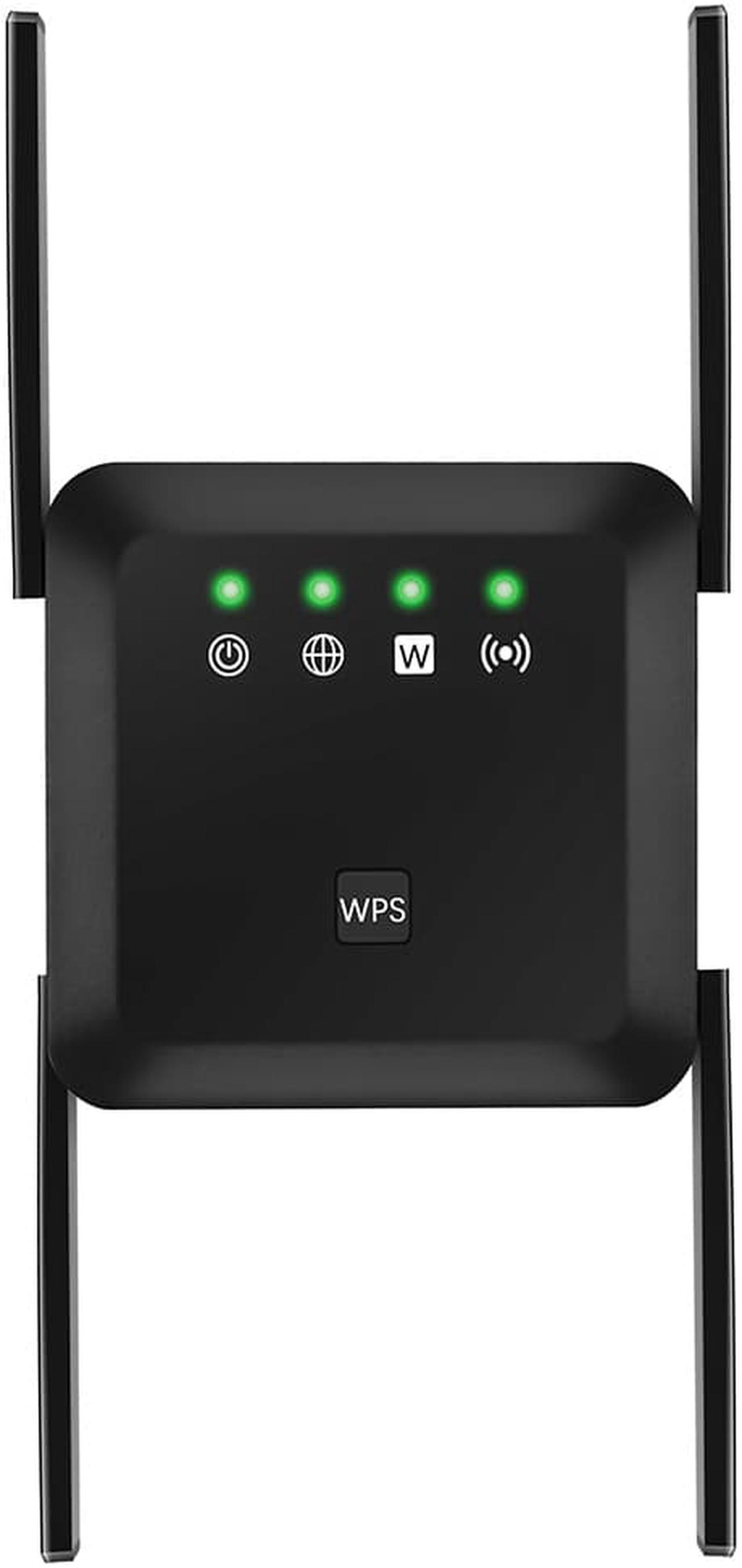 Alt view image 3 of 5 - SA WiFi Extender, 1200Mbps WiFi Booster, WPS One-Key Setup WiFi Extenders Signal Booster for Home, High Speed WiFi Repeater 4 Antennas 360° Full Coverage 2.4G & 5G Dual Bands WiFi Range Extender