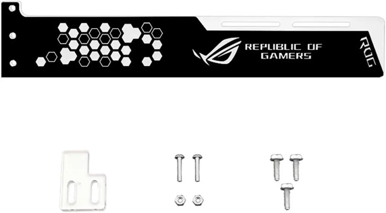 Alt view image 4 of 5 - SA ASUS ROG pattern Graphics card GPU support bracket Video card recessed bracket/rack bracket, 5V 4-pin RGB Streamer discoloration GPU Brace, for shell decoration 280mm