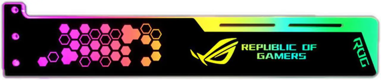 Main image of SA ASUS ROG pattern Graphics card GPU support bracket Video card recessed bracket/rack bracket, 5V 4-pin RGB Streamer discoloration GPU Brace, for shell decoration 280mm