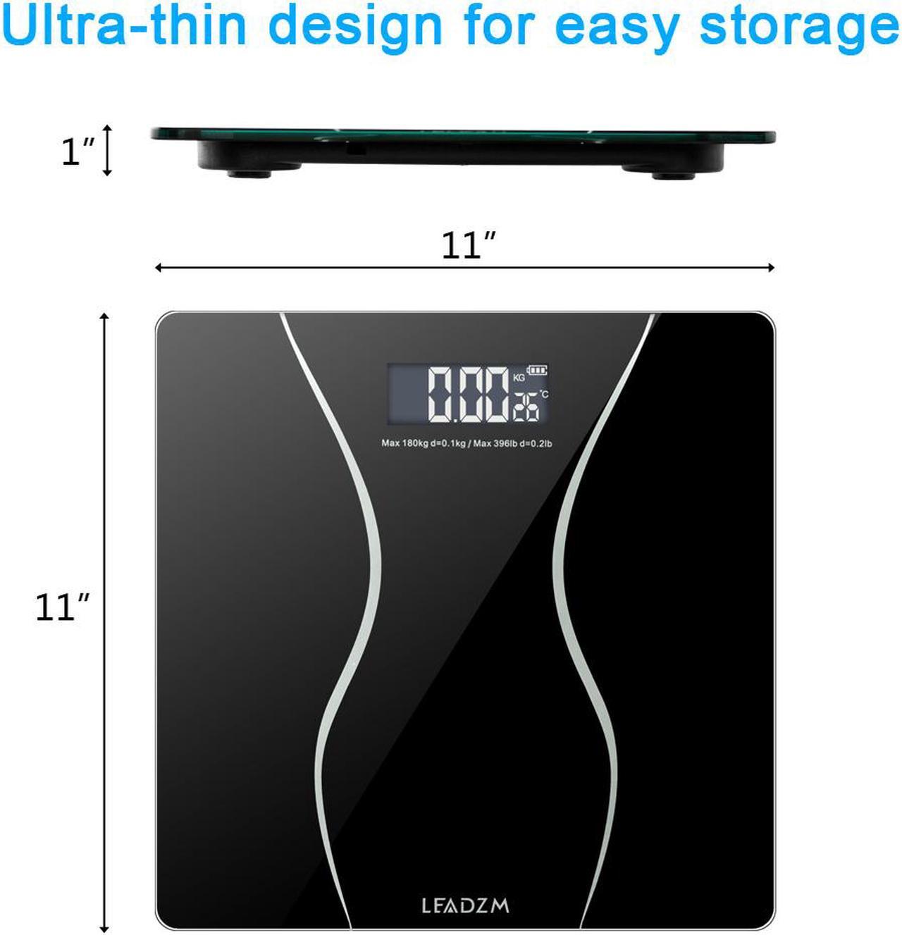 Alt view image 6 of 7 - 400lb/180KG Digital LCD Glass Bathroom Scale Body Weight Scales High Precision