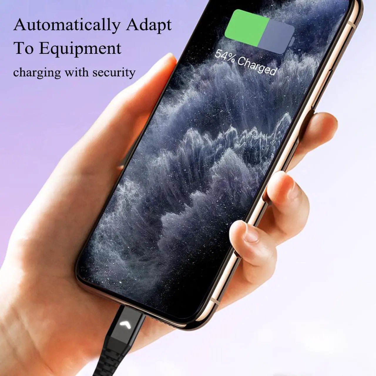 Alt view image 6 of 7 - USB Type C Cable 3A Fast Charging [2-Pack 6ft], Hannord USB-A to USB-C Charge Braided Cord, USB C Charger(Black)