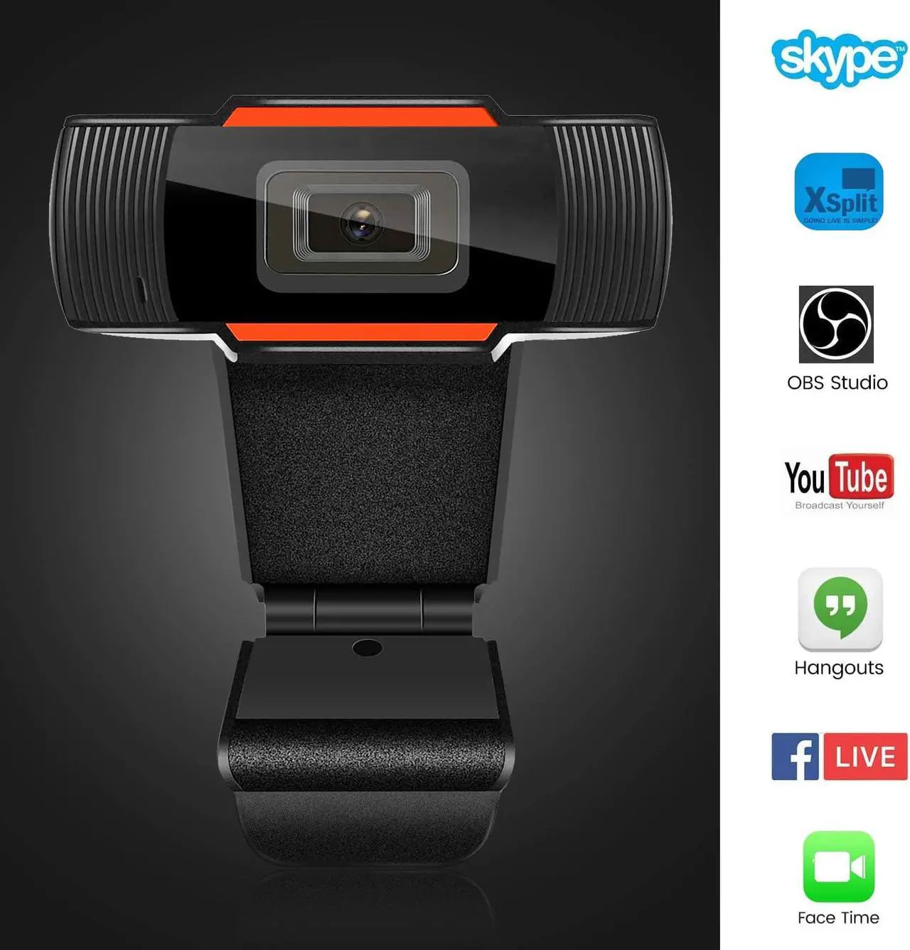 Alt view image 3 of 7 - Webcam with Microphone, Hannord 1080P HD Streaming USB Computer Webcam Web Camera Noise Reduction for PC Video Conferencing/Calling/Gaming, Laptop/Desktop Mac, Skype/YouTube/Zoom/Facetime