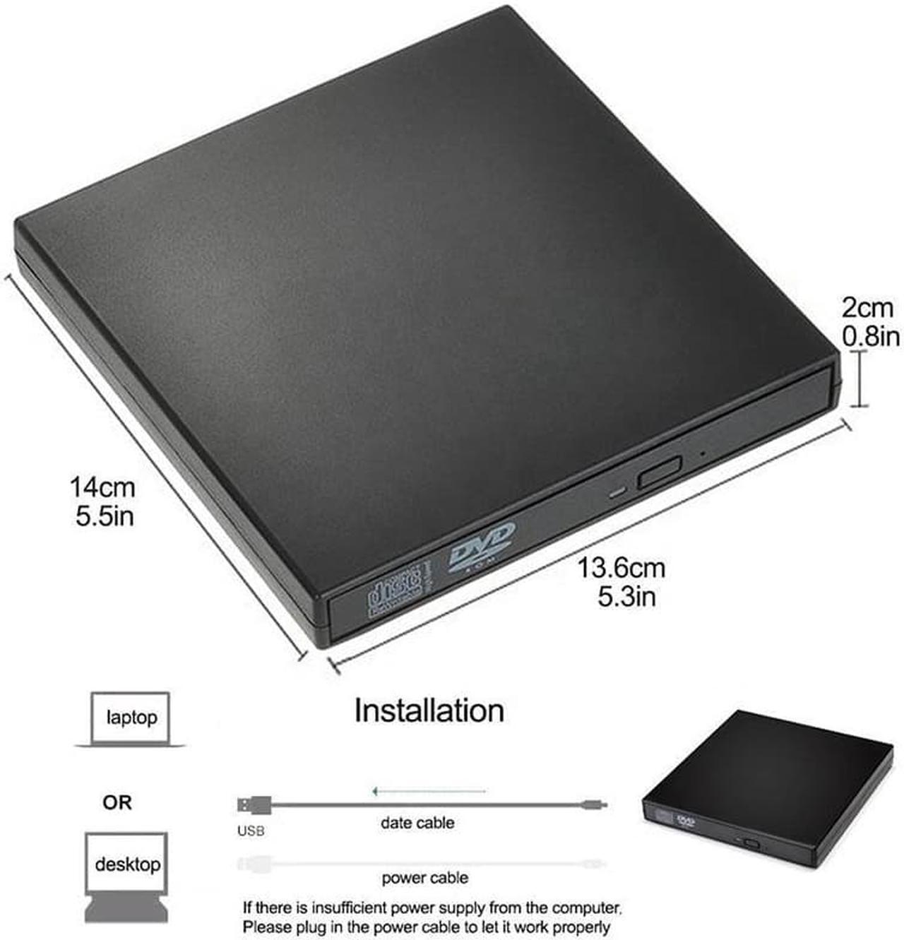 Alt view image 5 of 7 - External USB2.0 CD Drive, Hannord Protable External DVD Drive, USB Slim CD-RW DVD-R Combo Burner Writer Player for Laptop Notebook PC Desktop Computer Compatible with Windows 2000/XP/Vista/7/10 MAC OS