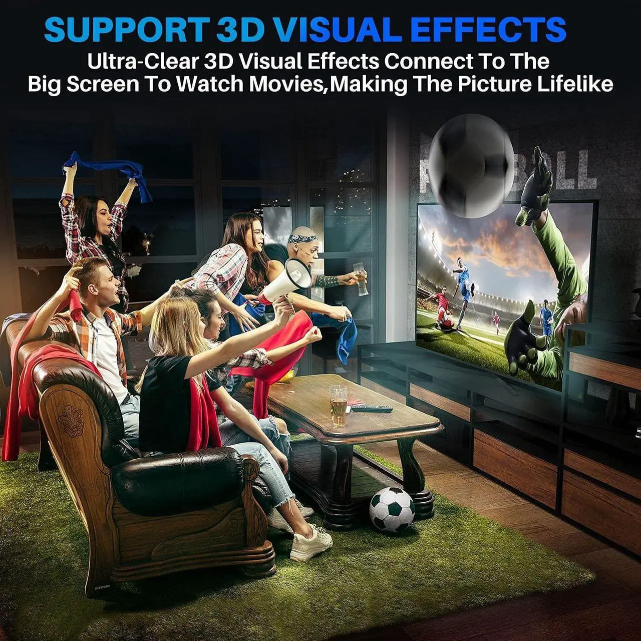 Alt view image 4 of 7 - 8K HDMI Cable 2.1 48Gbps 6.6FT/2M, Hannord Ultra High Speed HDMI Braided Cord-4K@120Hz 8K@60Hz, DTS:X, HDCP 2.2 & 2.3, Dynamic HDR HDR10 eARC Compatible with Roku TV/PS5/HDTV/Blu-ray