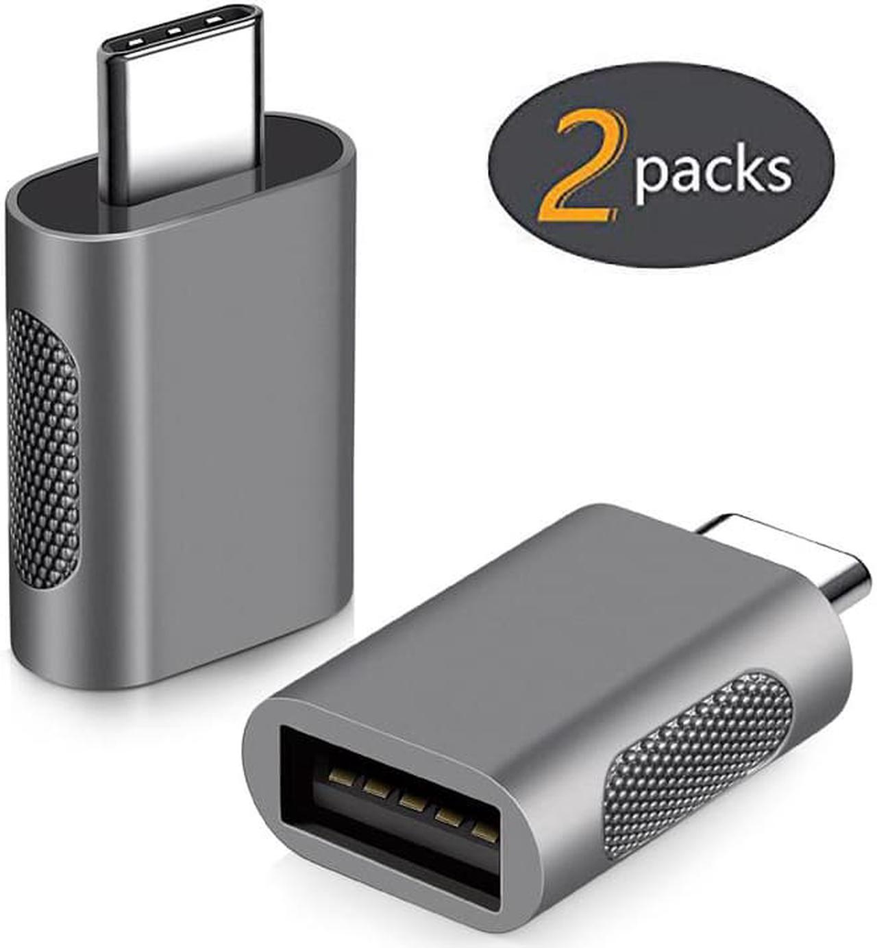 Main image of Hannord USB C to USB Adapter Pack of 2 USB C Male to USB3 Female Adapter Compatible with MacBook Pro 2021 iMac iPad Mini 6/Pro MacBook Air 2022 and Other Type C or Thunderbolt 4/3 Devices - Space Grey