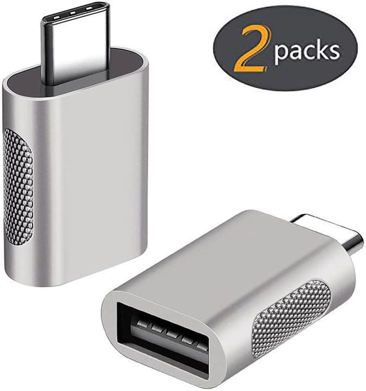 Main image of Hannord USB C to USB Adapter(2 Pack), USB-C to USB 3.0 Adapter,USB Type-C to USB,Thunderbolt 3 to USB Female Adapter OTG for MacBook Pro 2019,MacBook Air 2020,iPad Pro 2020 ,More Type-C Devices Silver