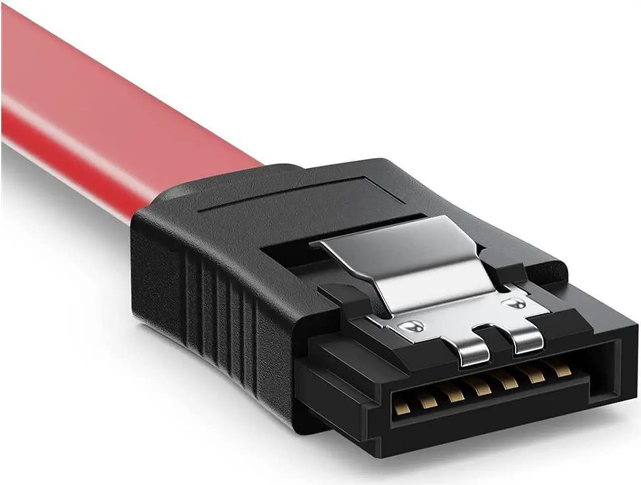 Alt view image 5 of 5 - Hannord SATA Cable III, 3 Pack SATA Cable III 6Gbps Straight HDD SDD Data Cable with Locking Latch 15.75 Inch Compatible for SATA HDD, SSD, CD Driver, CD Writer - Red