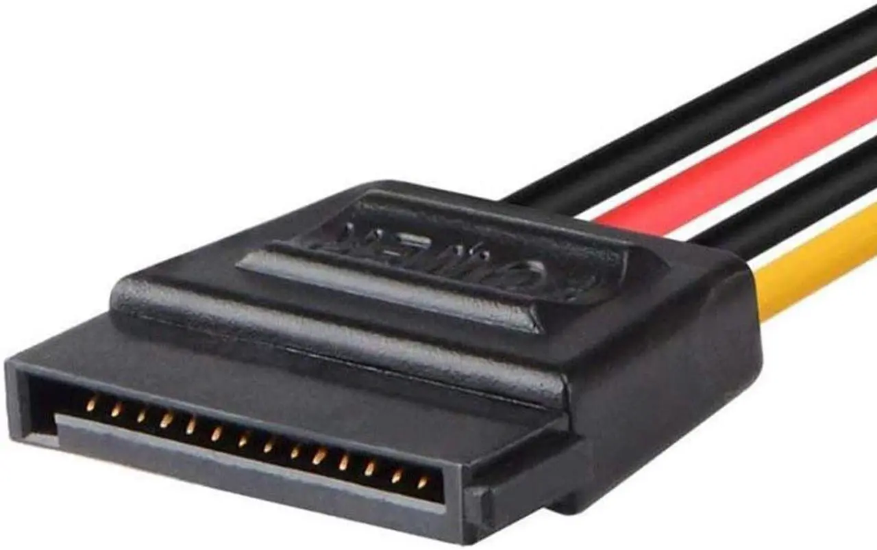 Alt view image 4 of 7 - Hannord SATA Male to 4pin Molex Female Power Adapter Cable Serial ATA Extension Cable for 3.5 inches HDD/SSD/SD ROM (20cm), 3 Packs