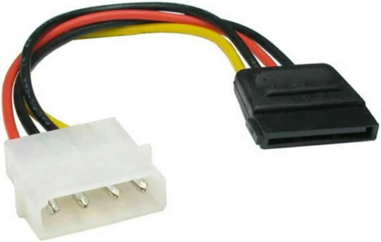 Alt view image 6 of 7 - Hannord SATA Male to 4pin Molex Female Power Adapter Cable Serial ATA Extension Cable for 3.5 inches HDD/SSD/SD ROM (20cm), 3 Packs