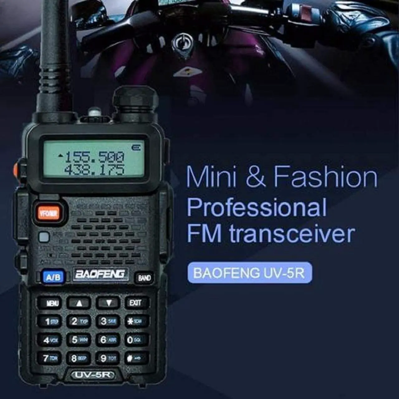 Alt view image 5 of 7 - Baofeng UV-5R Two Way Radio Dual Band 144-148/420-450Mhz Walkie Talkie 1800mAh Li-ion Battery (Black)