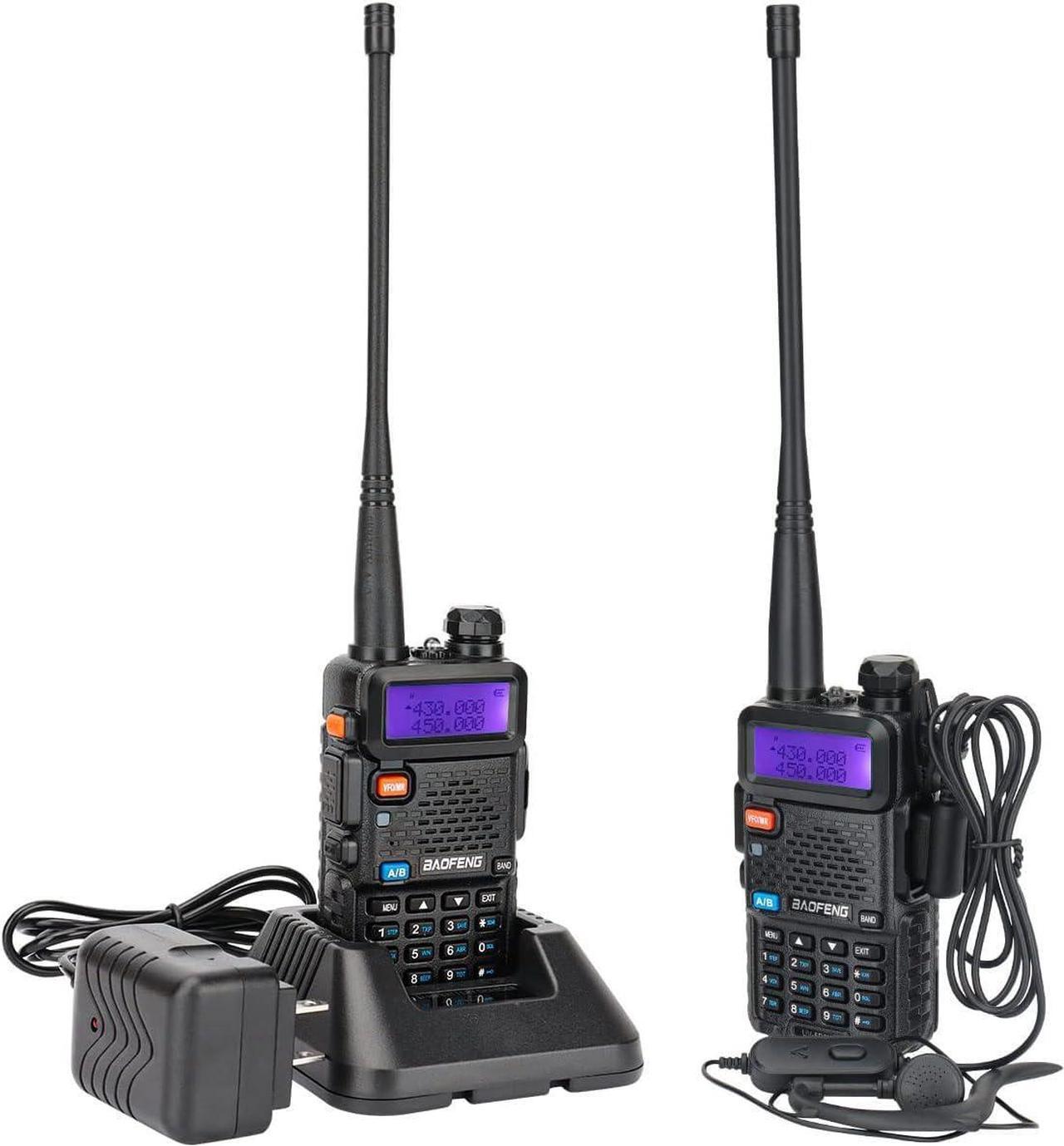 Alt view image 7 of 7 - Baofeng UV-5R Ham Radio Long Range UV5R Dual Band Handheld Two Way Radio Walkie Talkies with 1800mAh Li-ion Battery and Earpiece for Hunting Survival Gear, 2 Pack