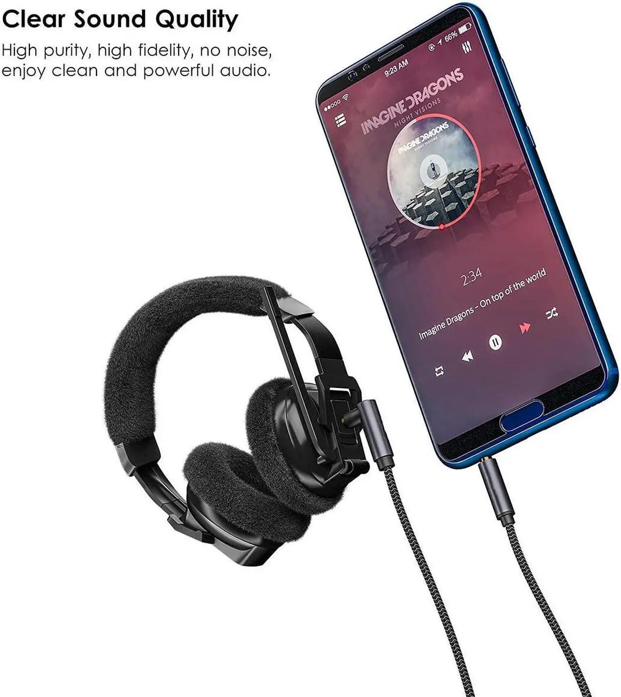 Alt view image 6 of 7 - Hannord 3.5mm Audio Cable 90 Degree AUX Cable Right Angle 4-Pole Headphone Cable Male to Male Nylon Braid Aux Cord for Smartphone,Tablets,Phone etc-Grey 10 ft.