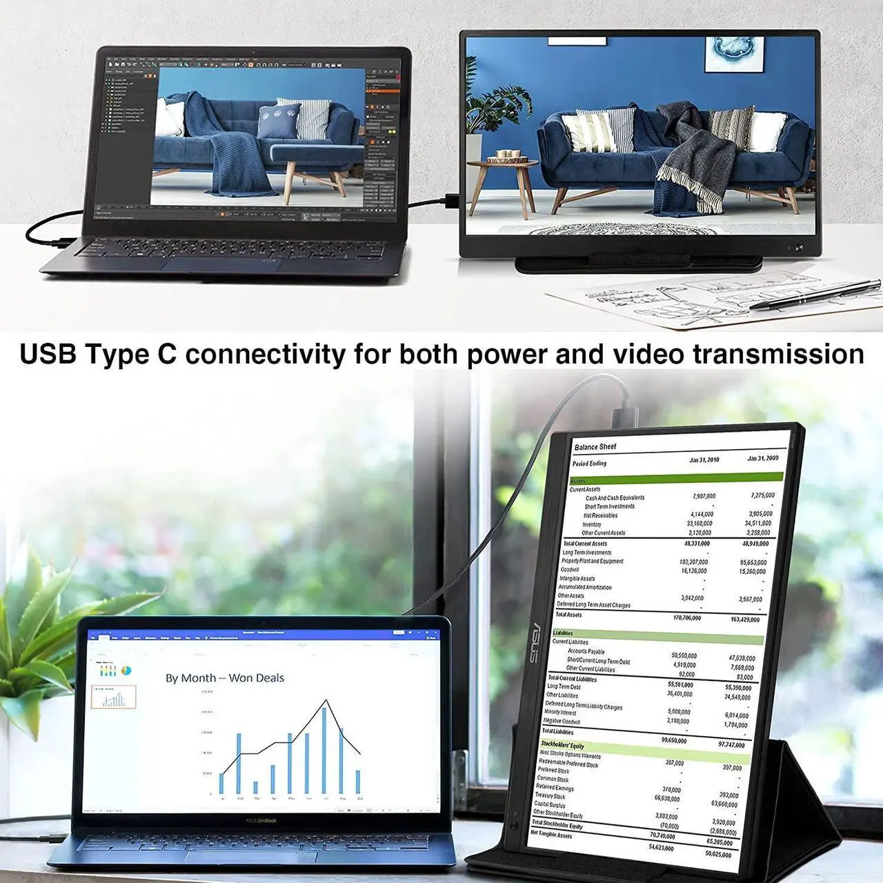 Alt view image 5 of 6 - Hannord USB-C to USB-C 3.2 Gen 2 100W Fast Charging Cord, 20Gbps Speed Cable for Apple iPhone 15 16, MacBook & iPad Pro Air, Samsung Galaxy Smartphone, Tablets, Laptop 10 ft.