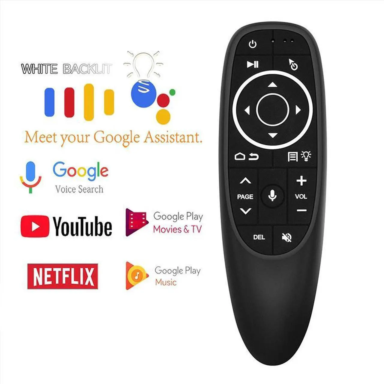 Alt view image 2 of 6 - Hannord G10S Air Mouse Remote Control, Voice Remote 2.4G RF Wireless Remote Control with 6-Axis Gyroscope IR Learning, USB Air Mouse Remote for PC Smart TV Android Box HTPC Laptop Projector
