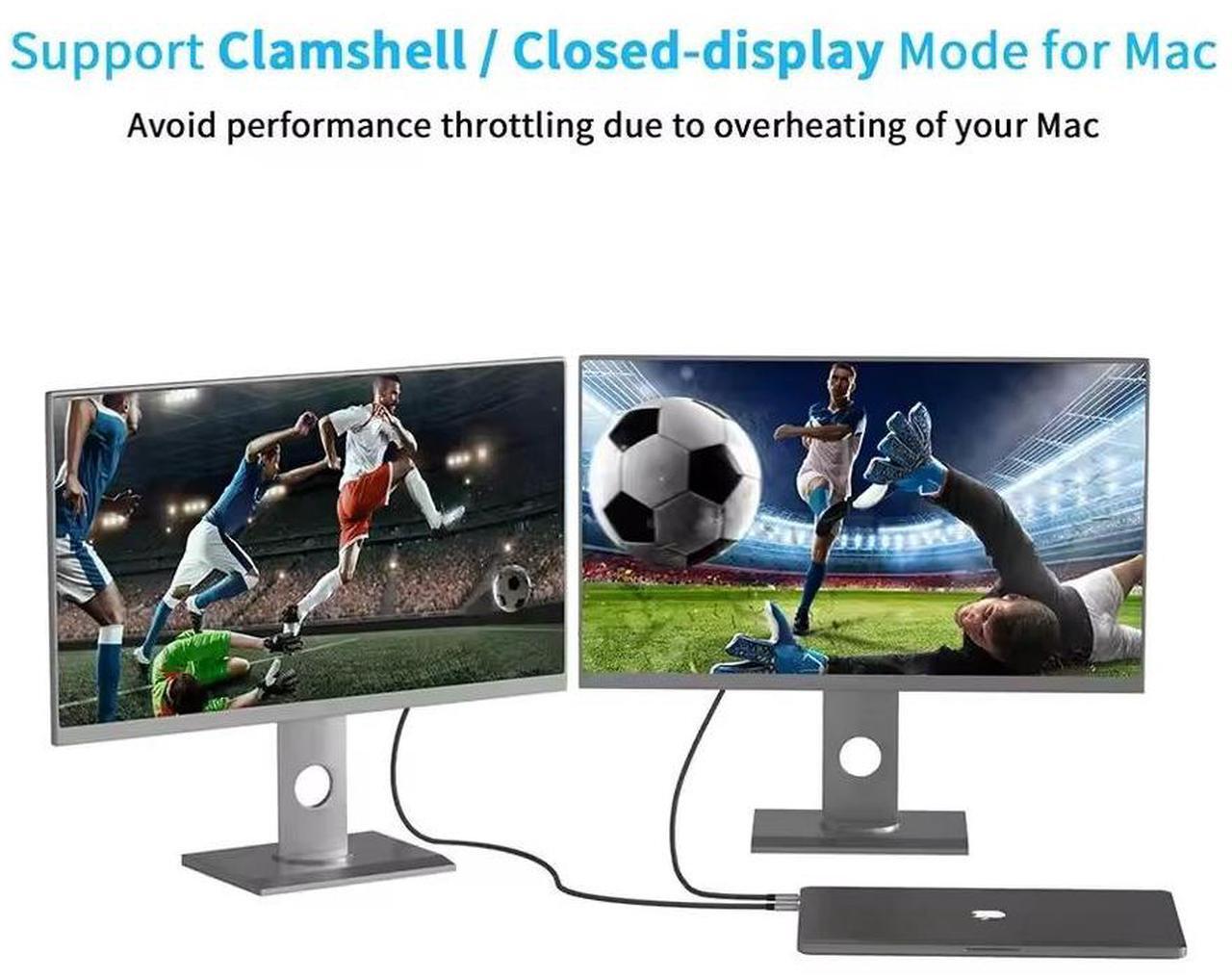Alt view image 5 of 7 - Hannord USB C to DisplayPort 1.4 Cable (Support 8K@60Hz, 4K@144Hz, 2K@240Hz) Thunderbolt 3/4 Type C to DP Cord Compatible with MacBook, Mac mini, XPS, iPad, iPhone 15/16 10 ft.