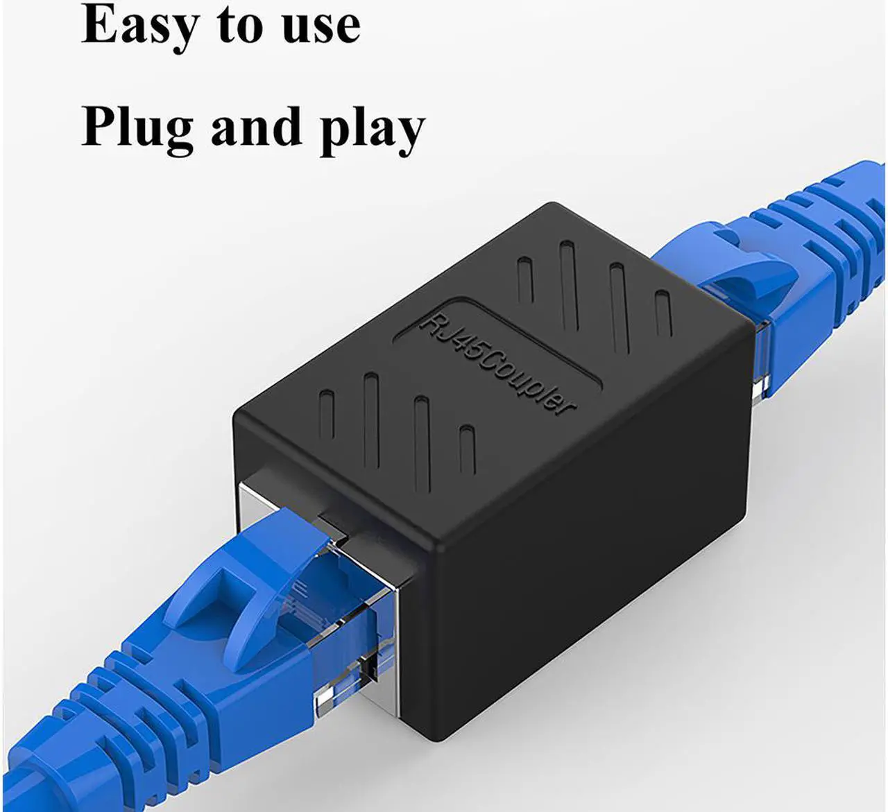 Alt view image 5 of 7 - RJ45 Coupler in Line Coupler Cat 8 Cat7 Cat6 Cat5e Ethernet Cable Extender Adapter Female to Female (Black) -2Pack