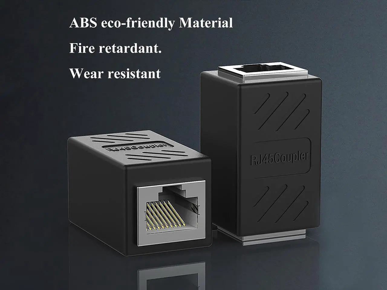 Alt view image 3 of 7 - RJ45 Coupler in Line Coupler Cat 8 Cat7 Cat6 Cat5e Ethernet Cable Extender Adapter Female to Female (Black) -2Pack