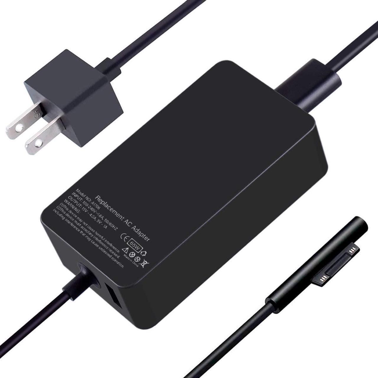Main image of Surface Pro Charger, 65W 15V 4A Power Supply AC Adapter Charger for Microsoft Surface Pro X Pro 7 Pro 6 Pro 5 Pro 4 Pro 3 Surface Laptop 3 2 1 Surface Book Surface Go, with 6ft Power Cord