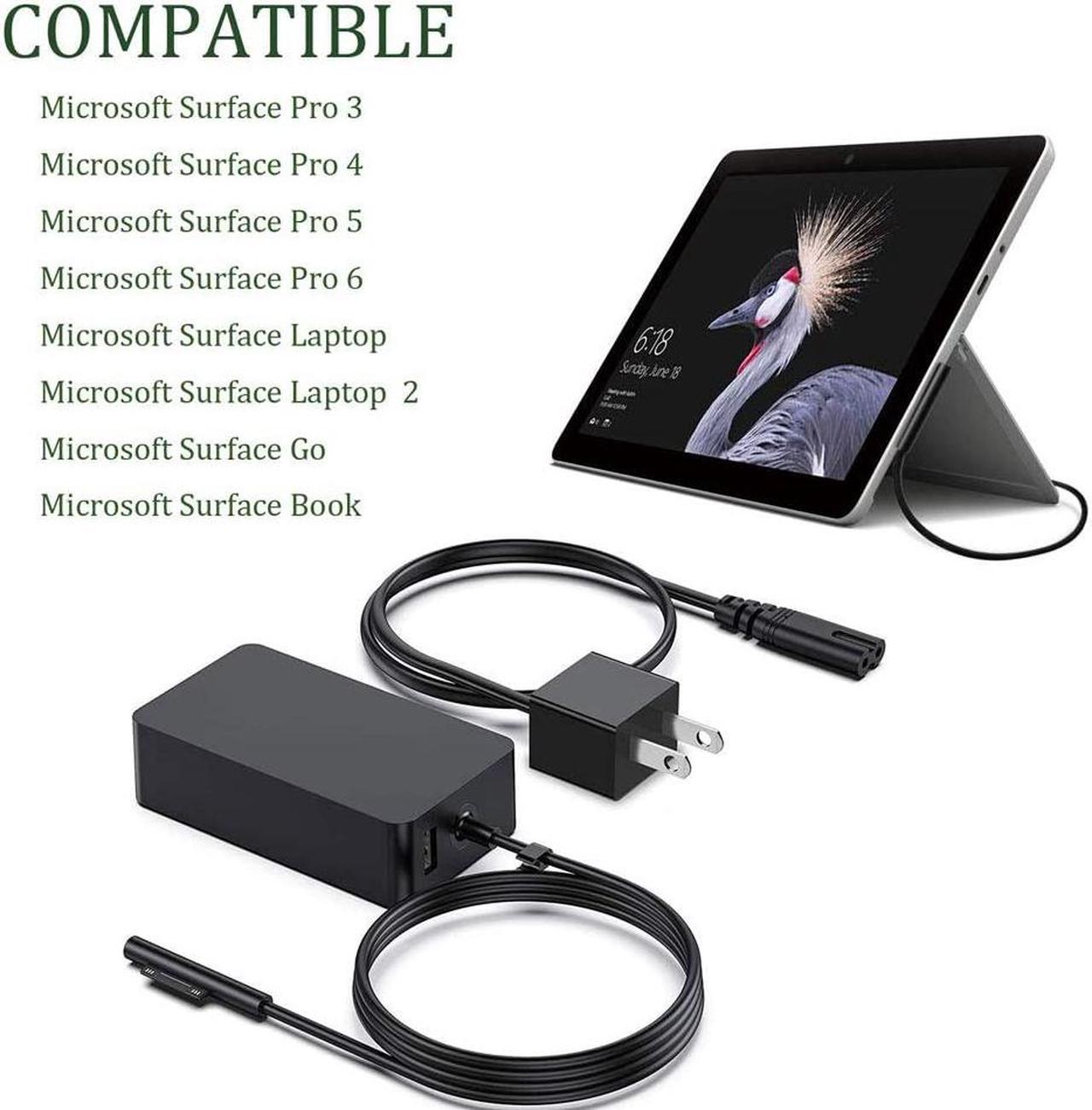 Alt view image 5 of 6 - Surface Pro Charger, 65W 15V 4A Power Supply AC Adapter Charger for Microsoft Surface Pro X Pro 7 Pro 6 Pro 5 Pro 4 Pro 3 Surface Laptop 3 2 1 Surface Book Surface Go, with 6ft Power Cord