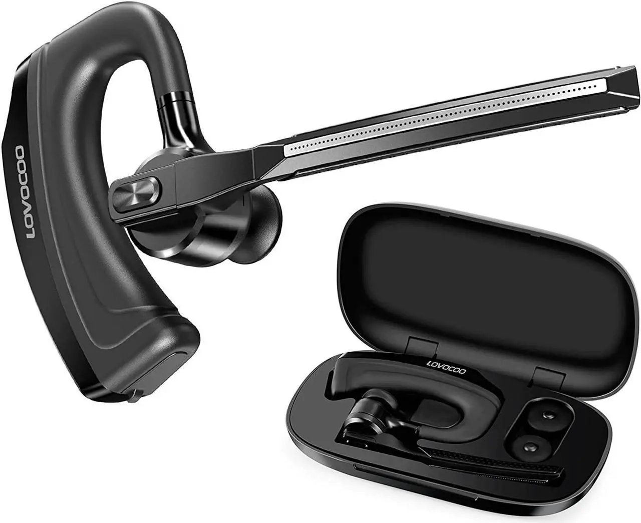Main image of Bluetooth Headset, Jelly Comb Noise Canceling Wireless Earpiece with CVC8.0 Dual Mic, Hands-Free Earphone for Driving/Business/Office, Compatible iPhone Android Cell Phones Laptop