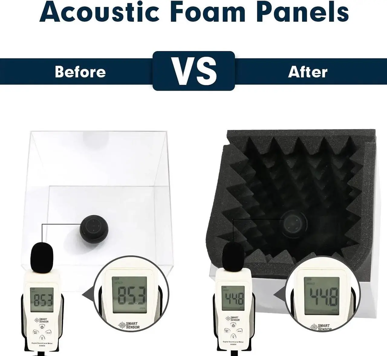 Alt view image 4 of 7 - 24 Pack Acoustic Panels, 12 x 12 x 2 Inches Sound Proof Foam Panels for Walls, Acoustic Foam Panels, Soundproof Wall Panels, Flame Retardant Sound Panels (12X12X2 inches, black-24pack)