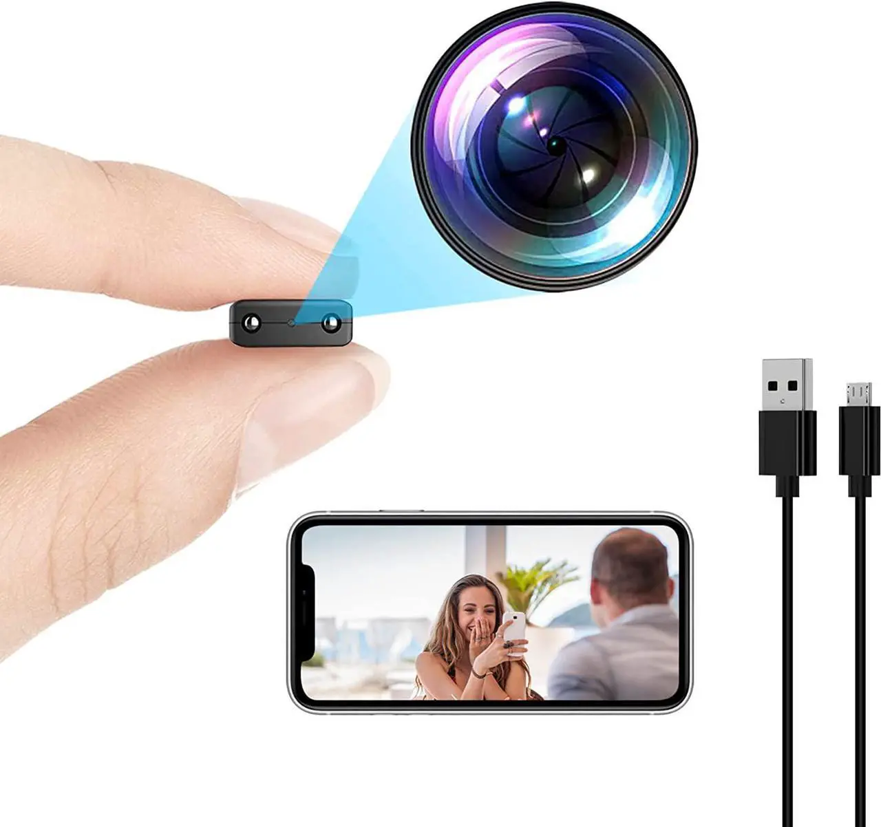 Main image of Mini WiFi Wireless Camera Hidden Camera - Security Cameras Small 1080p HD Nanny Cam with Night Vision, Motion Detection,Remote Viewing for Security with iOS,Android Phone APP